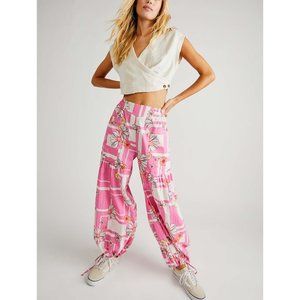Free People Pink Floral Pants